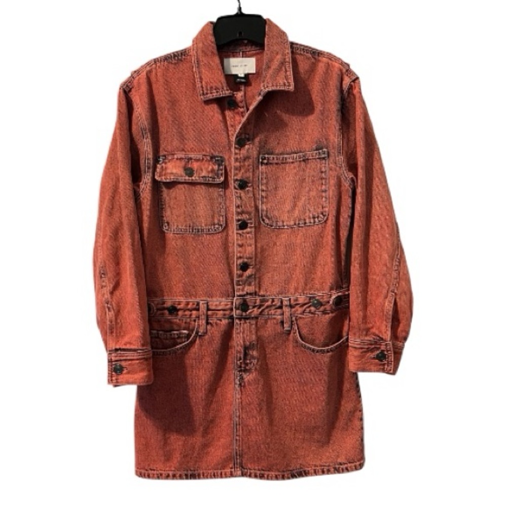 Current/Elliott Pink Acid Wash Denim Dress Size 6 (vanity size 2) The Jumpsuit